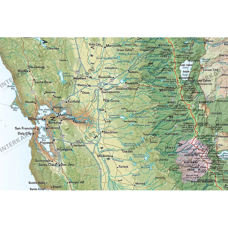 National Geographic Regional map Pacific Crest Trail (46 x 122 cm)