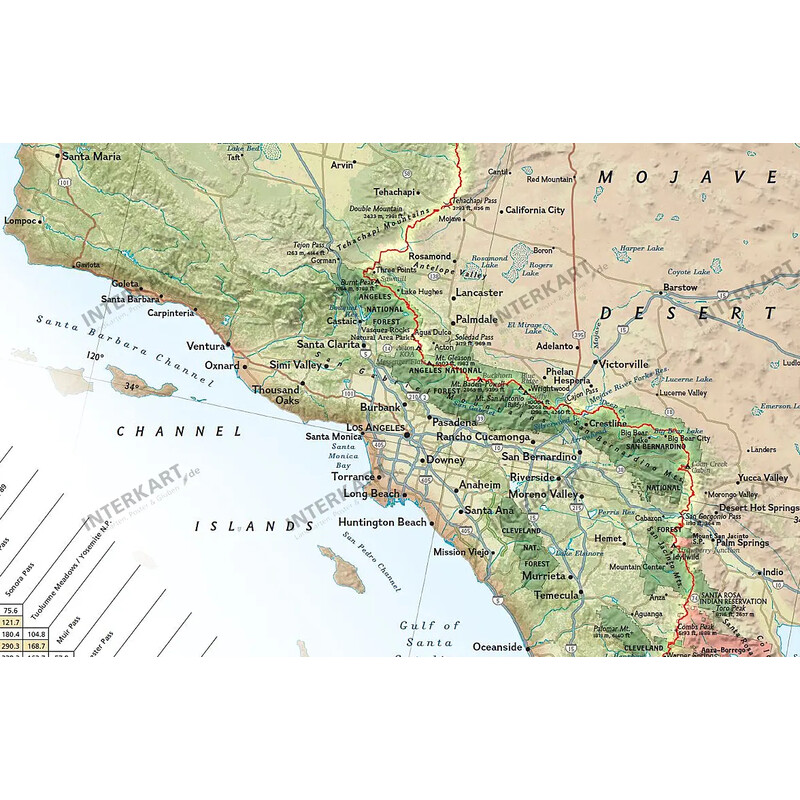 National Geographic Regional map Pacific Crest Trail (46 x 122 cm)