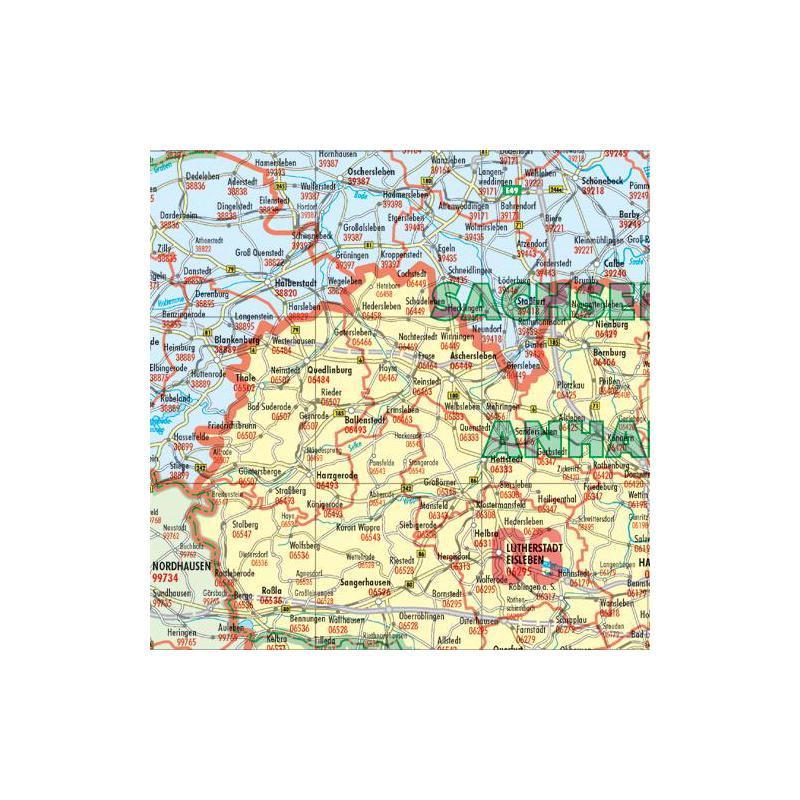 Bacher Verlag Postal code map all-German country