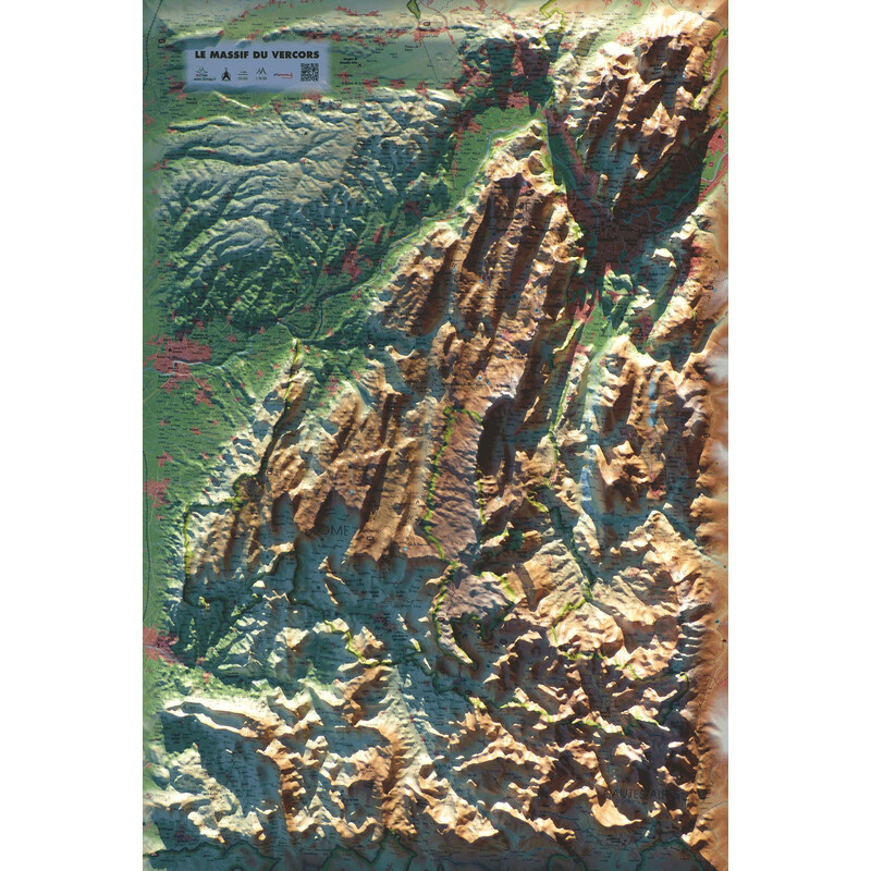 3Dmap Regional map The Vercors Massif (61 cm x 41 cm)