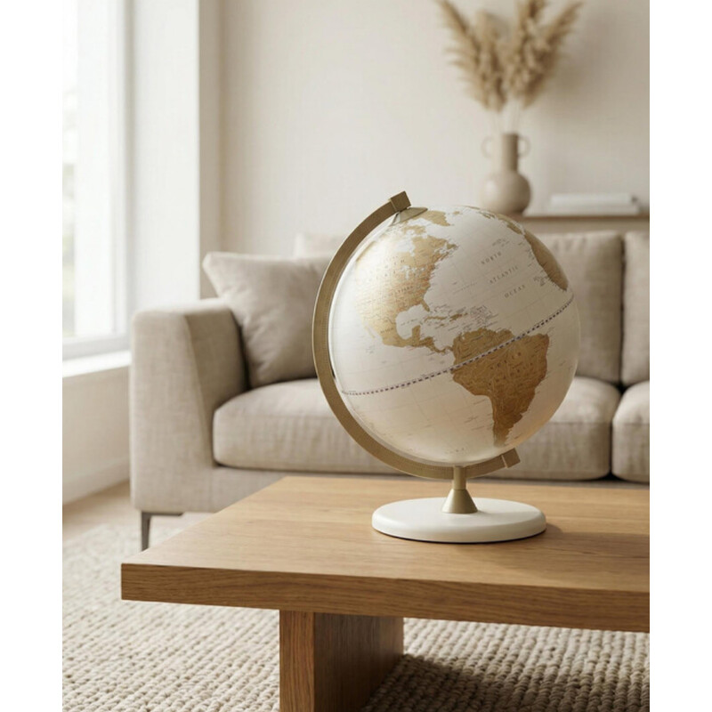 Zoffoli living Globe James Cook Gold/White 33 cm
