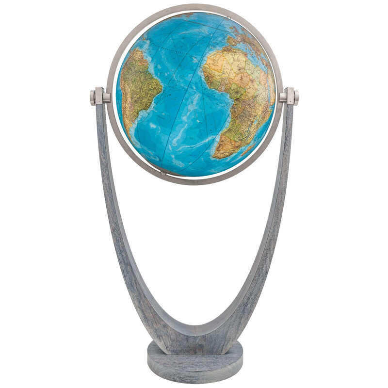 Columbus Floor globe Duo Oak / Stainless Steel 51 cm