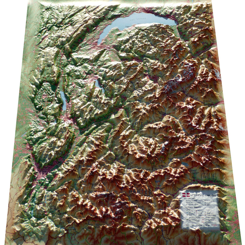 3Dmap Regional map Les deux Savoies (61 x 41 cm)